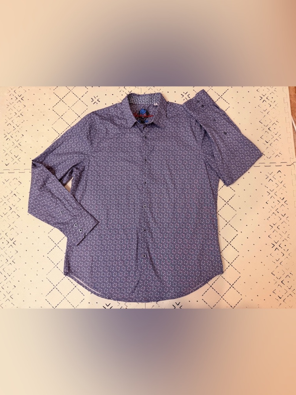 Robert Graham Men's Long Sleeve Button Down Shirt Classic Fitโ Size Large